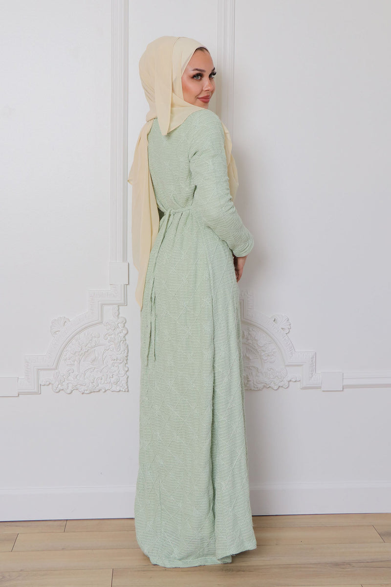 Kali Crochet Maxi Dress- Sage