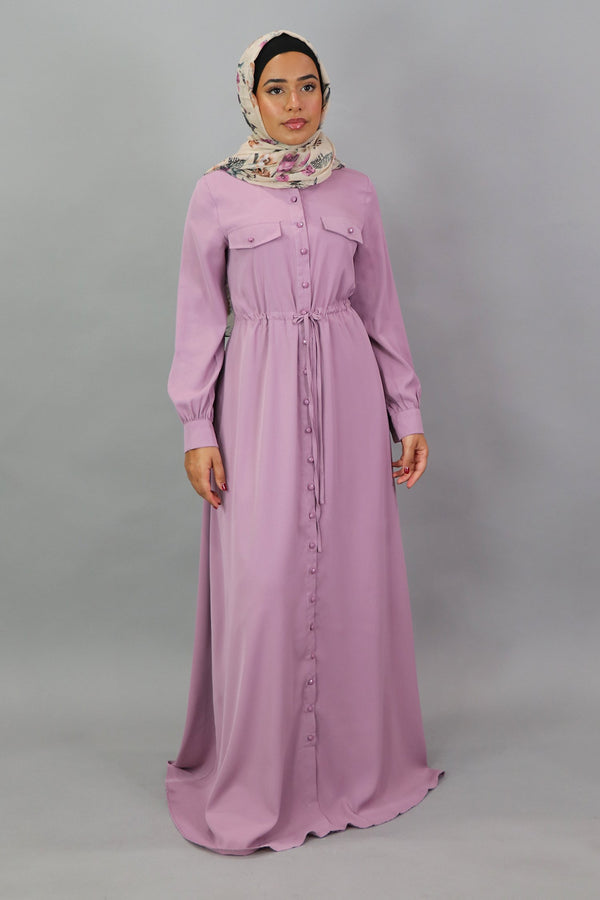 Pastel Pink Deluxe Soft Button Down Dress (5300565344424)